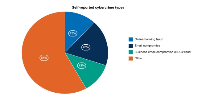 Top forms of self-reported cyber crimes in Australia